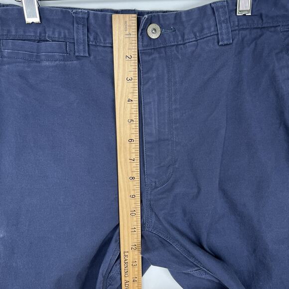 Duluth Trading Co Pants Mens 32x32 (32x30) Navy Flex Ballroom Khakis Trim Fit - Picture 4 of 8